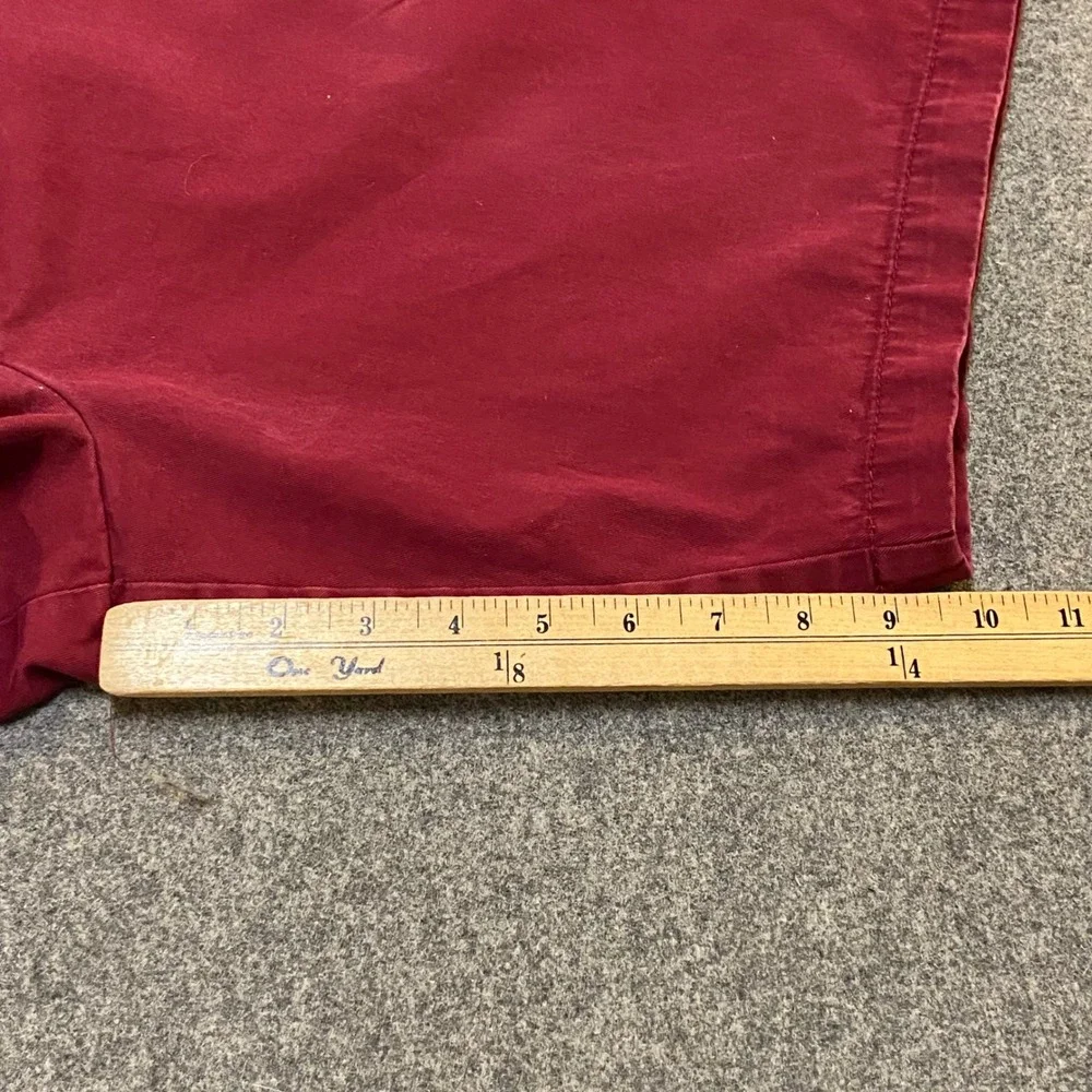 Banana Republic Aiden Short Men 36 Burgundy Red Slim Fit Chino Cotton 10